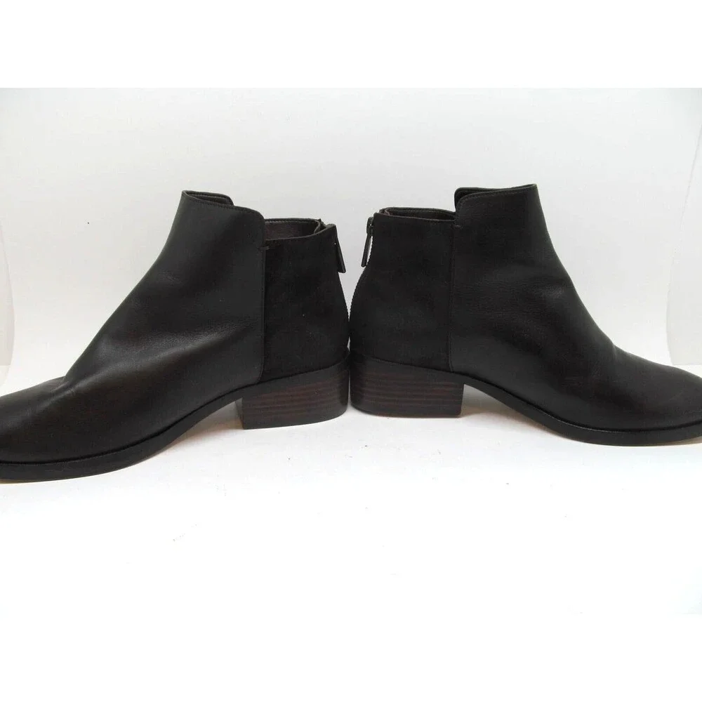 Cole Haan Grand O's Dark Brown Leather  Zip Ankle Booties Womens Size US 8 B